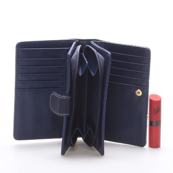 Originální větší dámská tmavě modrá peněženka - Dudlin M257