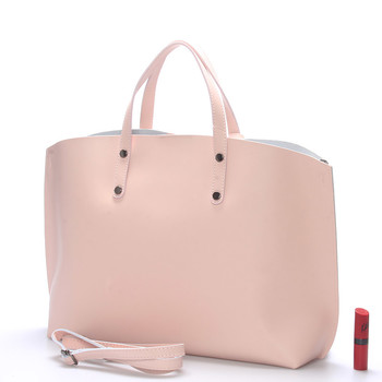 Dámská kožená kabelka růžová - ItalY Jordana
