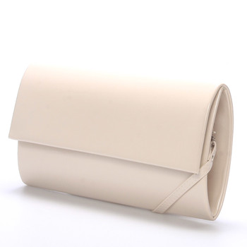 Velké stylové dámské psaníčko béžové lesklé - Delami Charlien