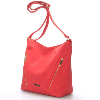Elegantní dámská kabelka přes rameno červená - Silvia Rosa Adorlee