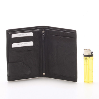 Kvalitní kožená černá peněženka - Sendi Design 45