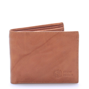 Pánská kožená peněženka světle hnědá - Sendi Design 56