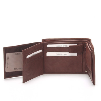 Pánská kožená peněženka hnědá - Sendi Design 56
