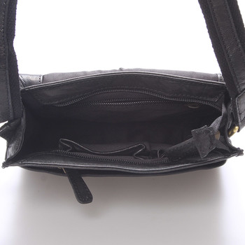 Kvalitní černá kožená brašna - Sendi Design Chaime