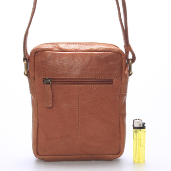 Stylová kožená taška světle hnědá - Sendi Design Perthos