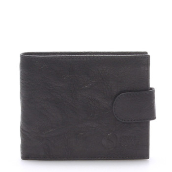 Praktická kožená černá peněženka - Sendi Design 47