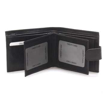 Praktická kožená černá peněženka - Sendi Design 47