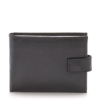Atraktivní kožená černá pánská peněženka - Linea 31