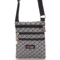 Textilní šedá unisex crossbody kapsička - Sanchez F86