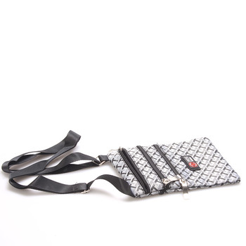 Textilní šedá unisex crossbody kapsička - Sanchez F86