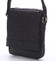 Pánská černá prošívaná kožená taška - Sendi Design Bris