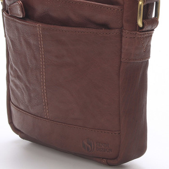 Módní kožená taška hnědá - Sendi Design Flinderse