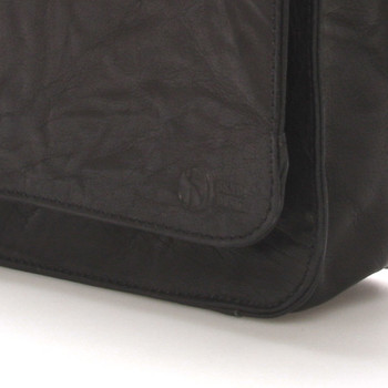 Větší černá crossbody pánská kožená brašna - Sendi Design Daril