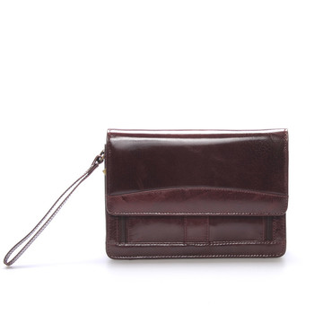 Luxusní hnědé kožené pánské etue 0512 s uchem