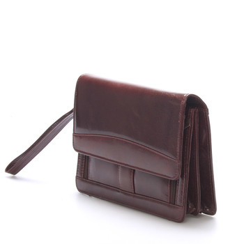 Luxusní hnědé kožené pánské etue 0512 s uchem
