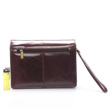 Luxusní hnědé kožené pánské etue 0512 s uchem