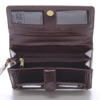 Luxusní hnědé kožené pánské etue 0512 s uchem