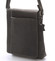 Moderní pánská středně velká kožená taška černá Stephan