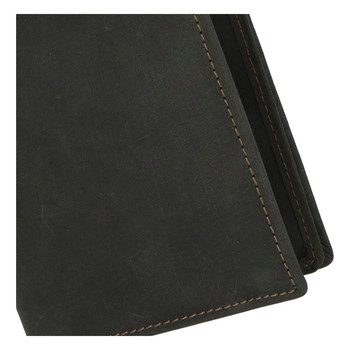 Pánská kožená peněženka černá broušená - Tomas Palac