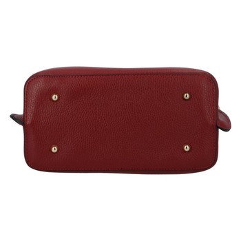 Exkluzivní dámská kožená kabelka tmavě červená - ItalY Maarj