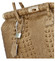 Módní originální dámská kožená kabelka do ruky béžová - ItalY Hila Kroko