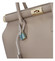 Módní originální dámská kožená kabelka do ruky šedě béžová - ItalY Hila