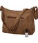 Střední měkká dámská crossbody kabelka camel - Enrico Benetti Enjoy