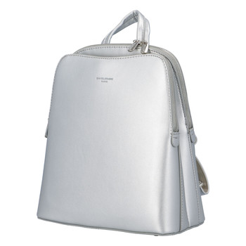 Dámský městský batoh stříbrný - David Jones Nicco