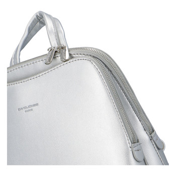 Dámský městský batoh stříbrný - David Jones Nicco