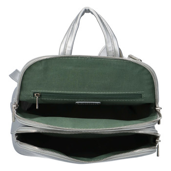 Dámský městský batoh stříbrný - David Jones Nicco