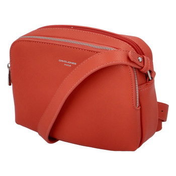 Dámská crossbody kabelka pastelově červená - David Jones Beatrio