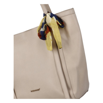 Velká dámská kabelka přes rameno tmavě béžová - David Jones Aditya