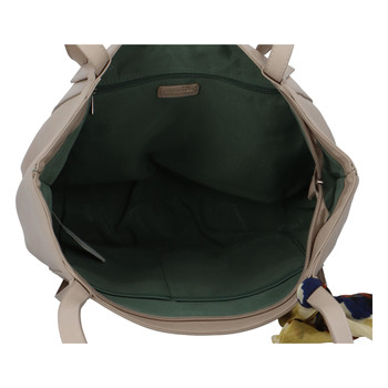 Velká dámská kabelka přes rameno tmavě béžová - David Jones Aditya