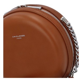 Dámská kulatá crossbody kabelka světle hnědá - David Jones Shabirre