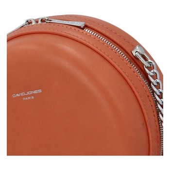 Dámská kulatá crossbody kabelka oranžová - David Jones Shabirre