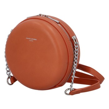 Dámská kulatá crossbody kabelka oranžová - David Jones Shabirre