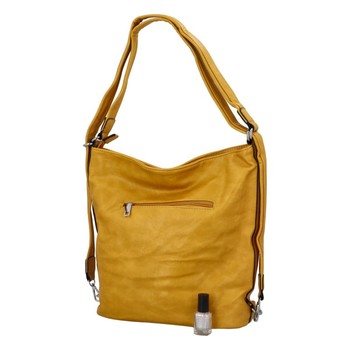 Dámská kabelka batoh tmavě žlutá - Romina Jaylyn