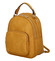 Dámský módní batůžek kabelka tmavě žlutý - FLORA&CO Jante
