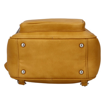 Dámský módní batůžek kabelka tmavě žlutý - FLORA&CO Jante