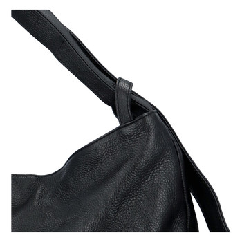 Dámská kožená kabelka přes rameno černá - ItalY Armáni