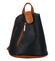 Malý dámský batůžek kabelka černo hnědý - Paolo Bags Conradine