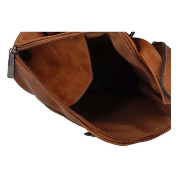 Malý dámský batůžek kabelka hnědý - Paolo Bags Conradine
