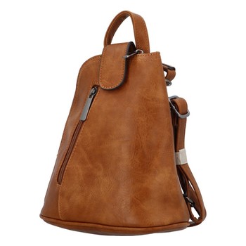 Malý dámský batůžek kabelka hnědý - Paolo Bags Conradine
