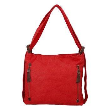 Velká dámská kabelka přes rameno červená - Paolo Bags Aruti