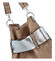 Luxusní dámská kabelka taupe stříbrná - Paolo Bags Manue