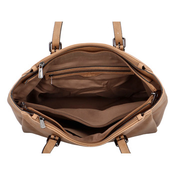 Dámská kabelka přes rameno oříškově hnědá - Hexagona Iqbal