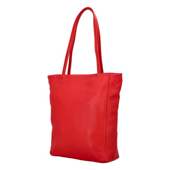 Dámská kožená kabelka přes rameno červená - ItalY Nooxies
