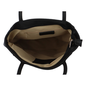 Dámská kožená kabelka přes rameno černá - ItalY Nooxies