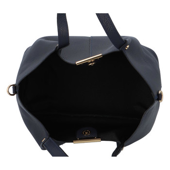 Dámská kožená kabelka tmavě modrá - ItalY Werawont