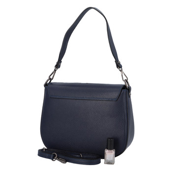Dámská kožená crossbody kabelka tmavě modrá - ItalY Bettery